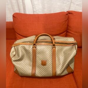 Celine Duffle Vintage Luxury Tan and Brown Travel Bag